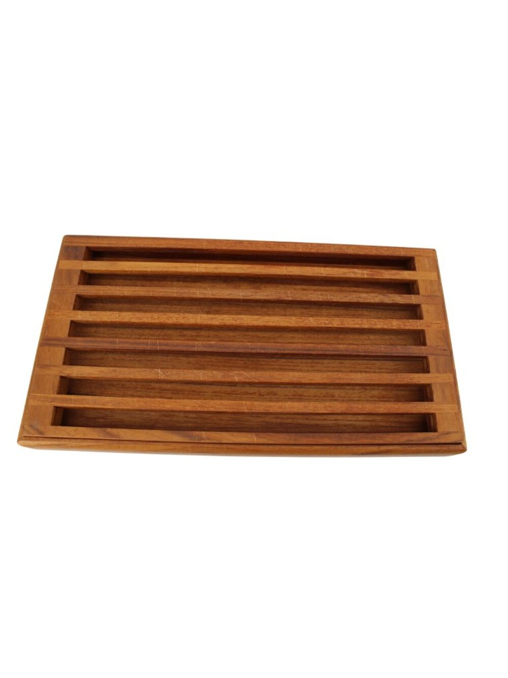 Kalmar Designs Teak Wood Cutting Tray Bread Board Crumb Catcher 94558